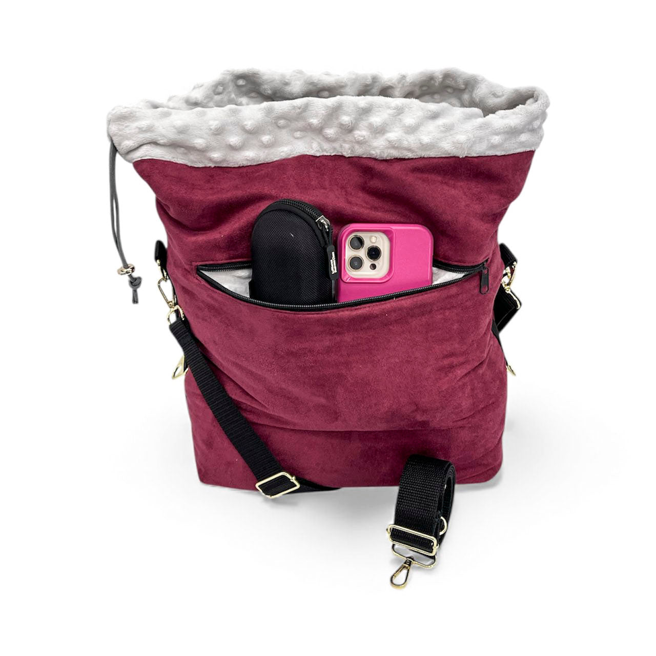 Every Day Bag - Silver Burgundy