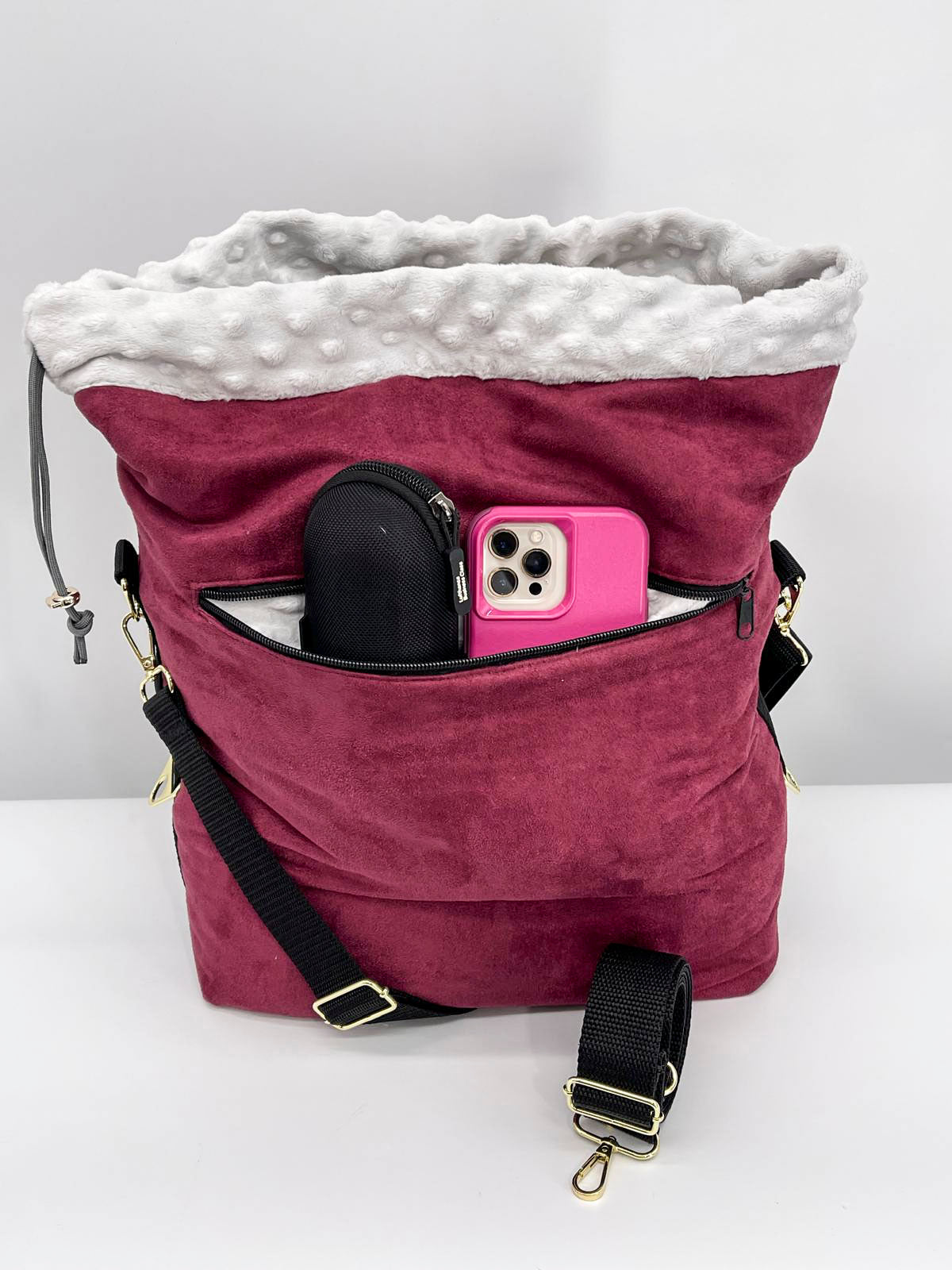 Every Day Bag - Silver Burgundy